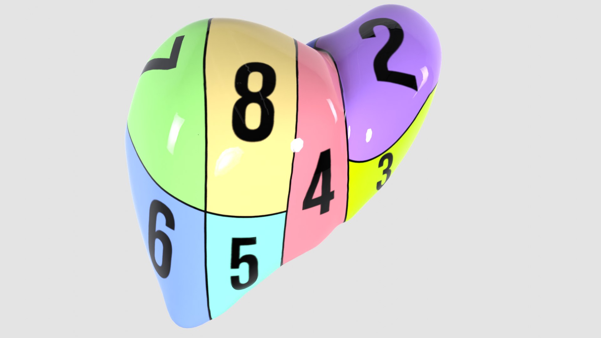 Human liver with segments 3D https://p.turbosquid.com/ts-thumb/JC/VneIdH/Ti/6humanlivernumbersvar1/png/1640374608/1920x1080/fit_q87/e3de2a38db5663c6631b3d074ff0e3d260741afe/6humanlivernumbersvar1.jpg