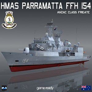 anzac class parramatta ffh 3d 3ds