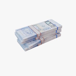 3D 1000 Jamaican Dollar JMD model