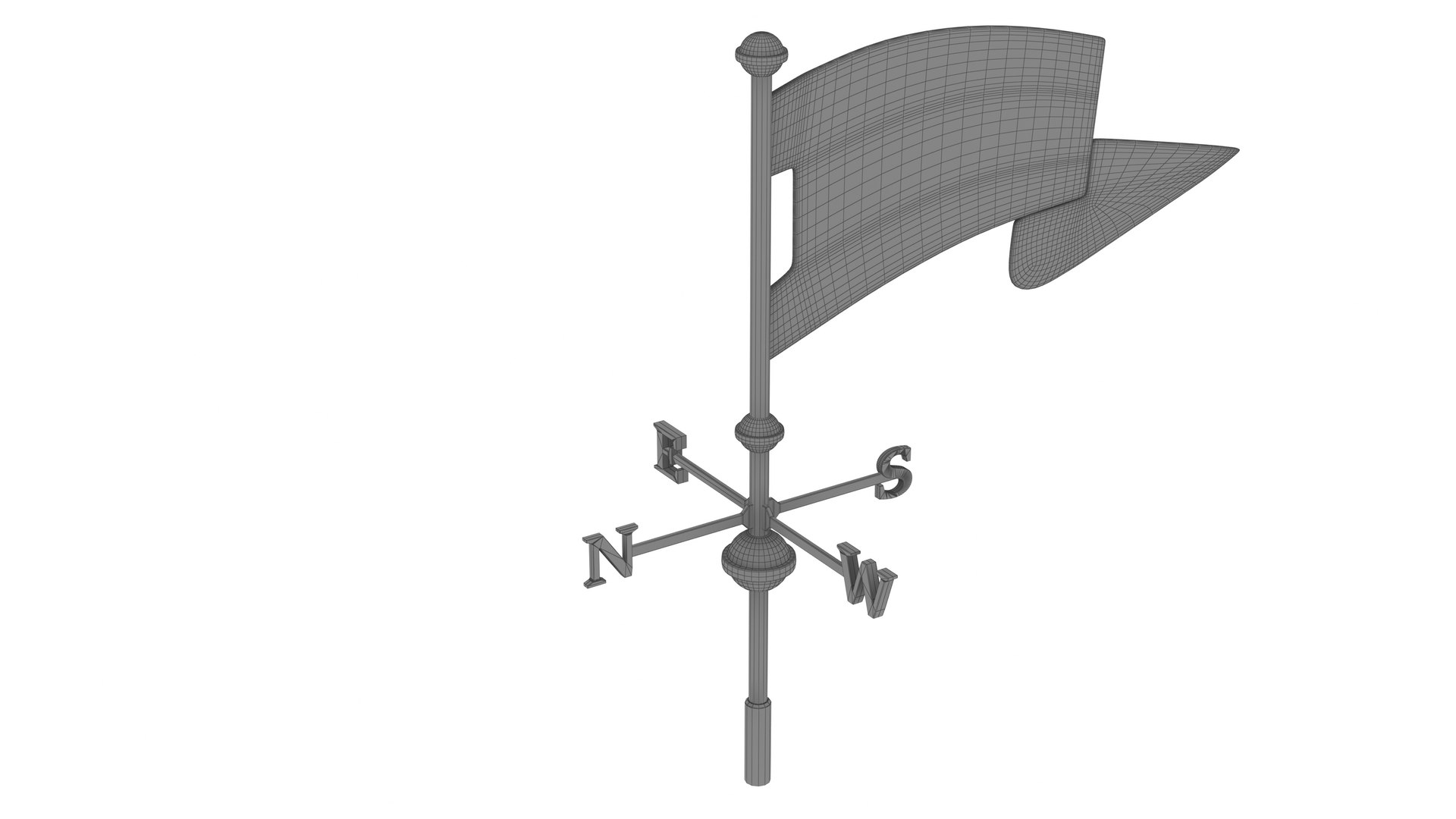 Weathervane Flag Model - TurboSquid 2142955