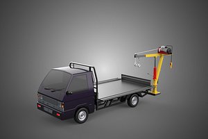 BLACK YELLOW REAR MOUNTED BOOM CRANE HOIST WINCH LIFTING FLATBED TRUCK PICKUP TYPE E64