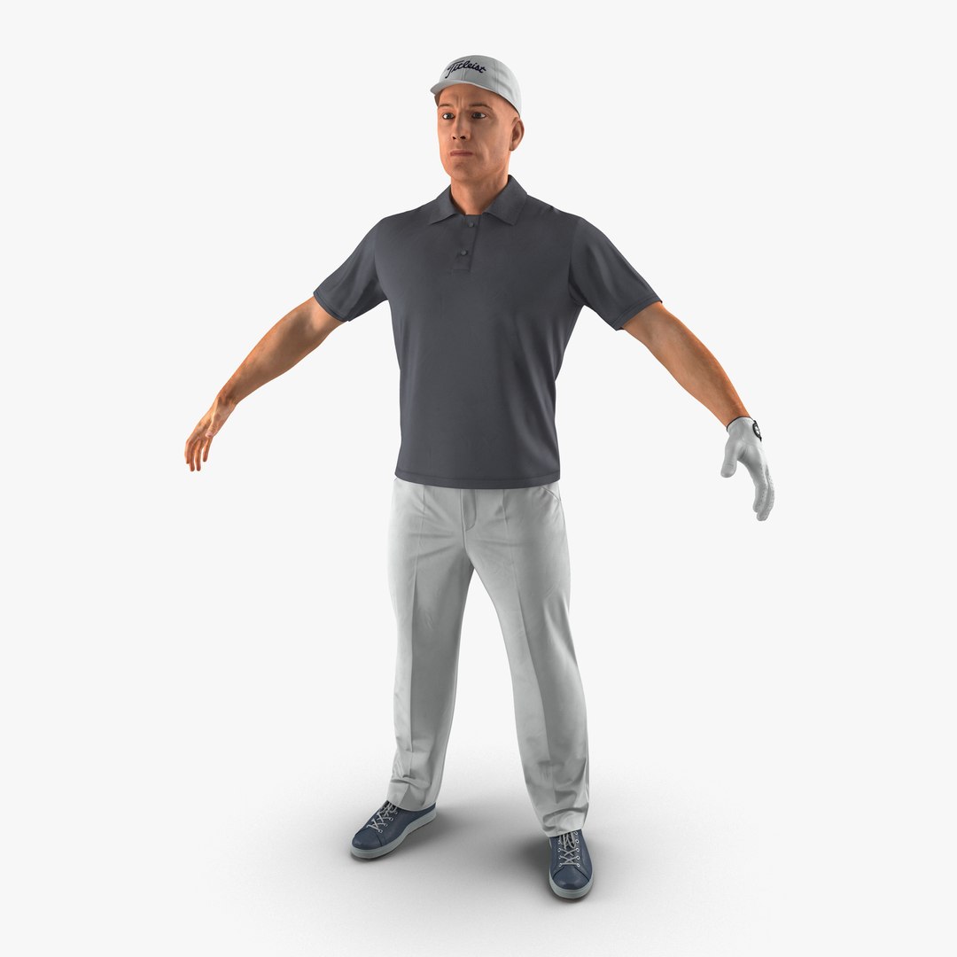 Golf Player 3D model preview
