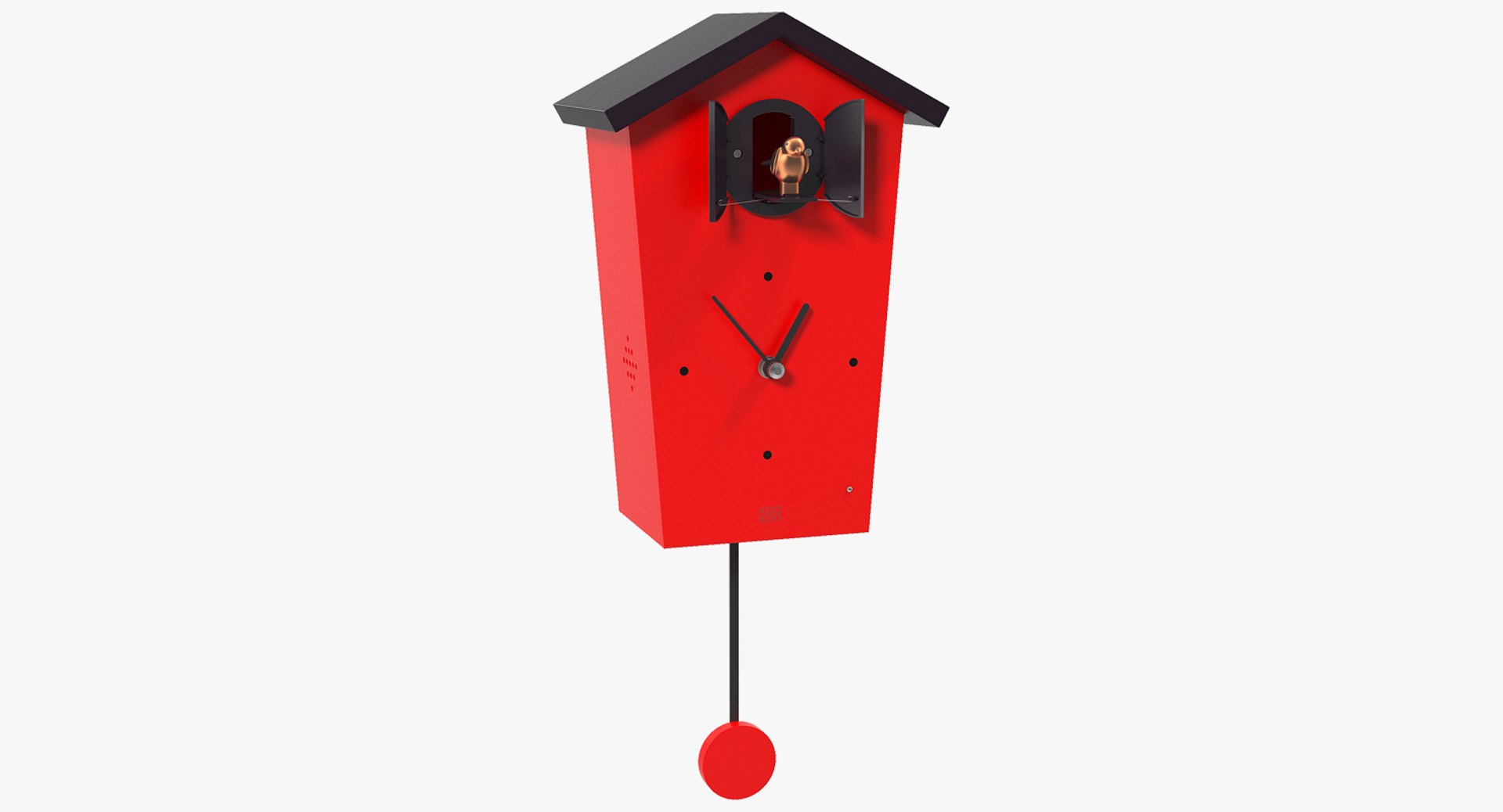 Cuckoo Clock Red 3D Model 3D model preview
