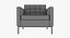 Chaise Knoll Florence Sandy en tissu