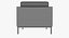 Chaise Knoll Florence Sandy en tissu