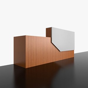 Modern Wooden Reception Desk