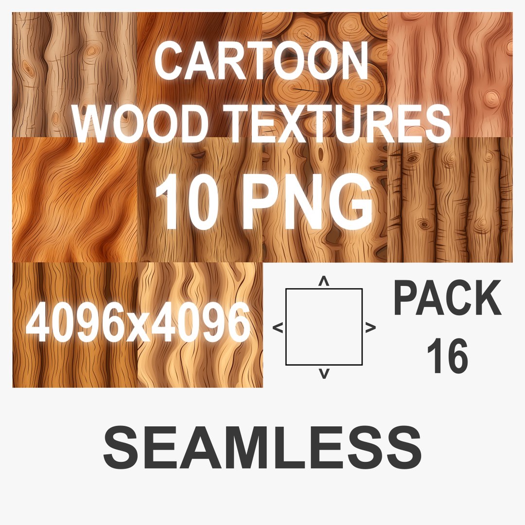 3D Mega Pack 1 - Cartoon Wood Textures - Seamless - 4k - TurboSquid 2141920