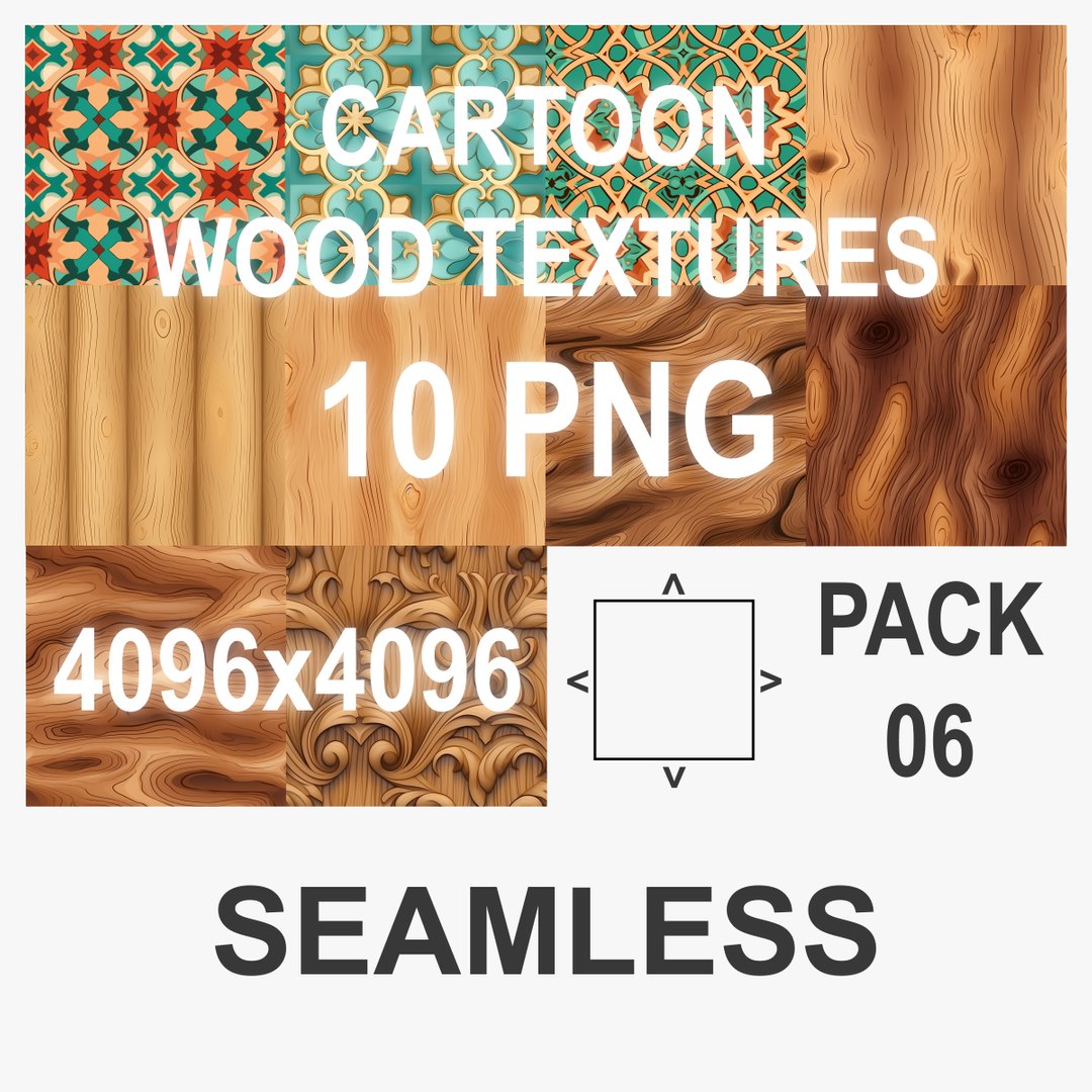 3D Mega Pack 1 - Cartoon Wood Textures - Seamless - 4k - TurboSquid 2141920