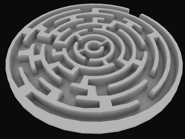 3d Model Of 25x25 Rectangular Maze