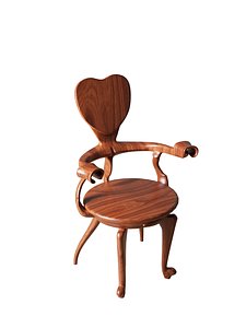 3D Calvet Armchair by Antoni Gaudi