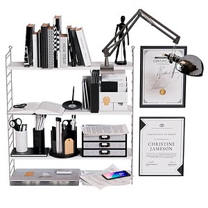 3D Office Supplies Set