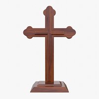 Wooden Desk Crucifix