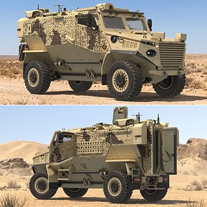 Foxhound Light Tactical Vehicle with Interior Rigged