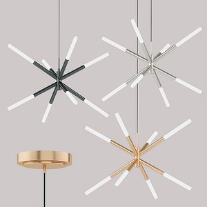 wanda led chandelier pendant light 3D model