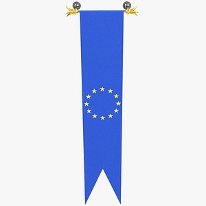 Flag of Europe V1 3D model
