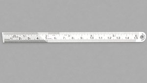 3d model ruler metal