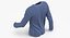 3D Long Sleeve Worn Male Crew Neck Pose 02 White Blank and Branded Heather
