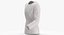 3D Long Sleeve Worn Male Crew Neck Pose 02 White Blank and Branded Heather
