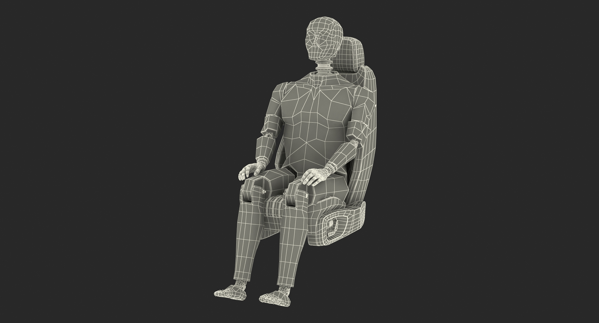 3D Crash Test Dummy Car Seat TurboSquid 1359653
