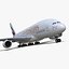 エミレーツ航空エアバスA380、Cinema 4D用にリグを装着