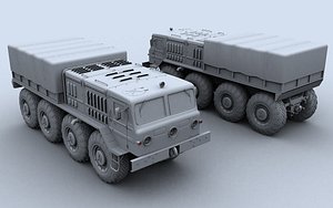 maz 535 towing truck 3d max