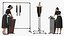 Housekeeper with Trouser Press and Clothes Rack 3D model