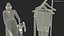 Housekeeper with Trouser Press and Clothes Rack 3D model