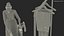 Housekeeper with Trouser Press and Clothes Rack 3D model