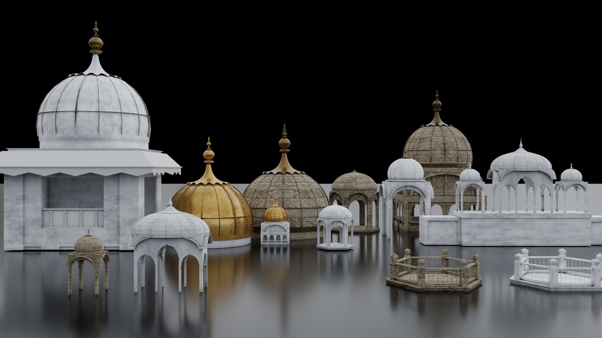 Cathedral Domes Asset Pack 3D Model - TurboSquid 1779056