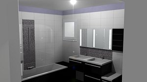 3d salle bain bathroom model