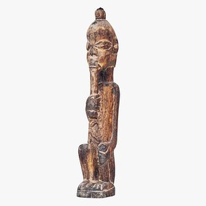 Hand Carved Wooden Statue Couple a2 Remastered