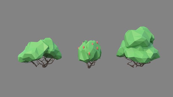 3D model low poly vegetation 1 - TurboSquid 1781515