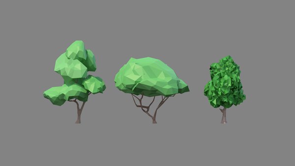 3D model low poly vegetation 1 - TurboSquid 1781515