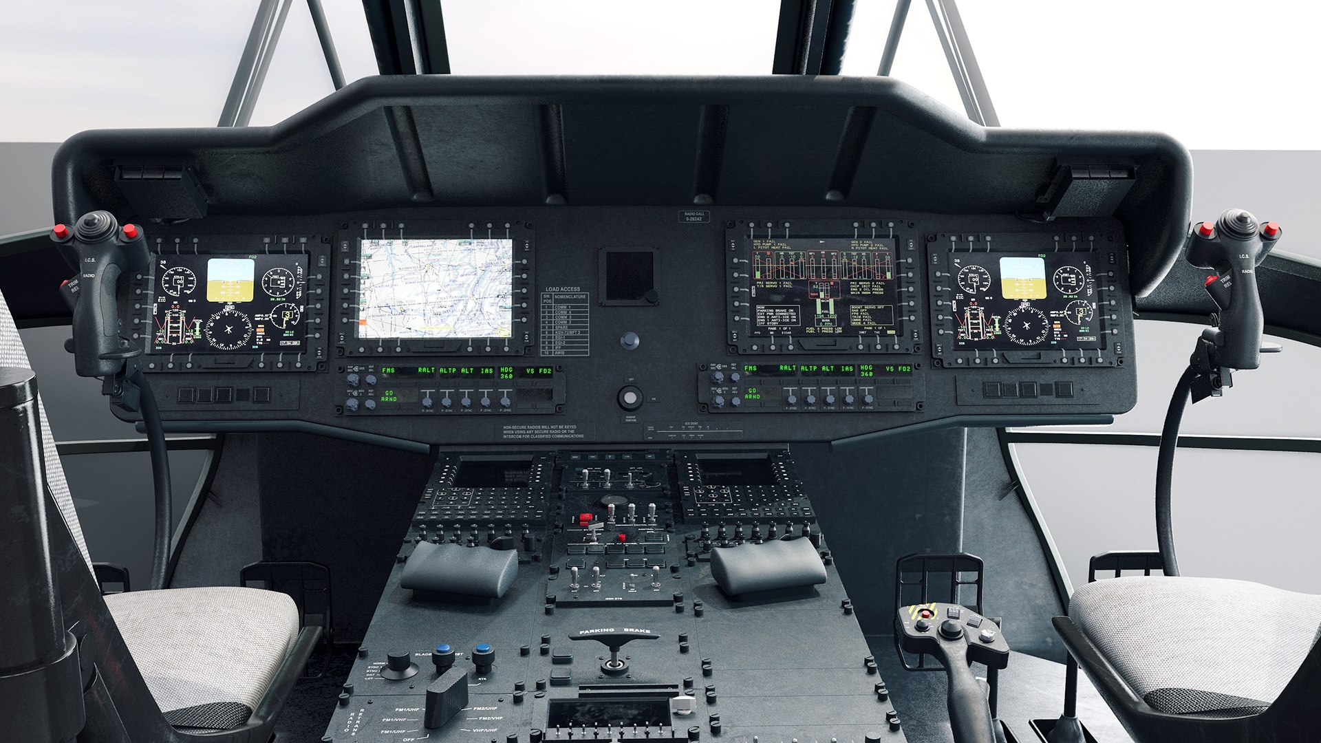 UH 60M Digital Cockpit 3D Model - TurboSquid 2214806