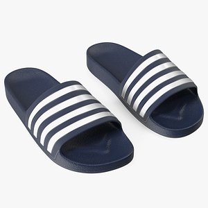 Dark Blue Rubber Flip-Flops Slippers
