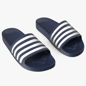 Dark Blue Rubber Flip-Flops Slippers