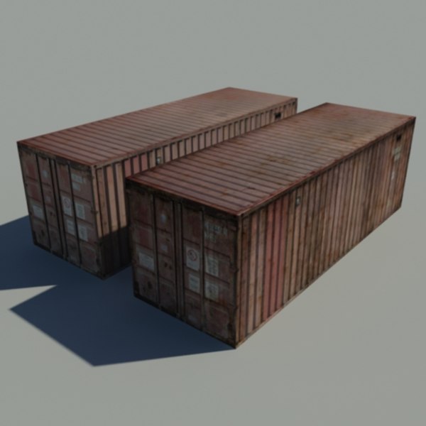 cargo container 3d obj