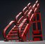 Sci-Fi Ladders and Stairs Red