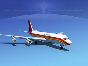 3d model 707-320 airlines boeing 707