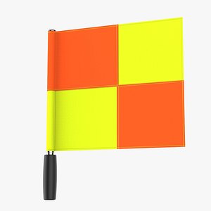 3D model soccer line sman flag