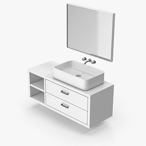 3D Bathroom Cabinet And Sink