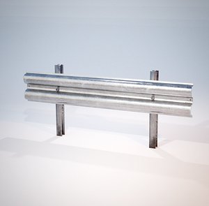3D model guardrail - fence highway
