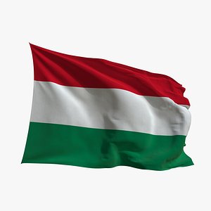 Realistic Animated Flag - Microtexture Rigged - Put your own texture - Def Hungary 3D