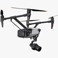 DJI Inspire 3 Rigged Quadcopter