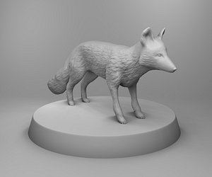 3D model animals nature fox
