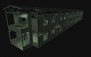 3D model Rusty Metal Steel Construction Building