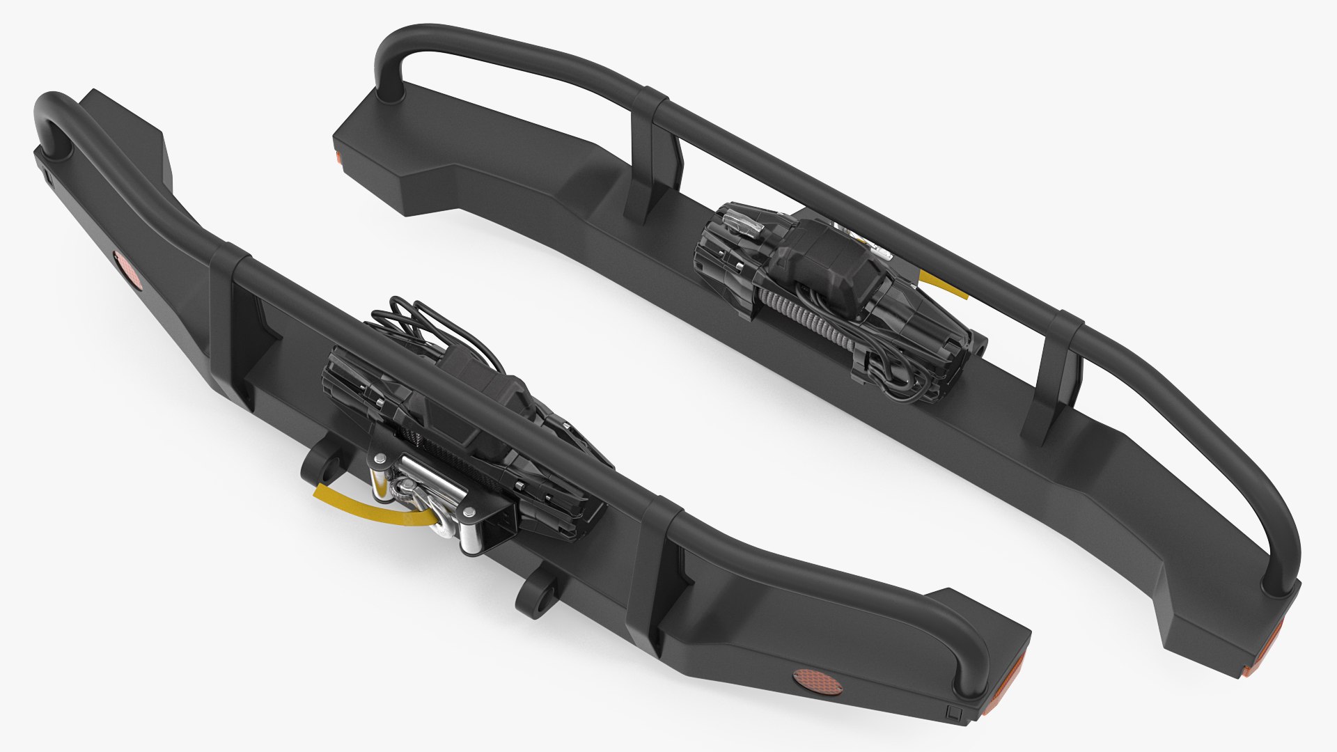 Bullbar Push Bumper Electric Winch 3D model preview