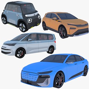 Electric cars collection XIV 3D model