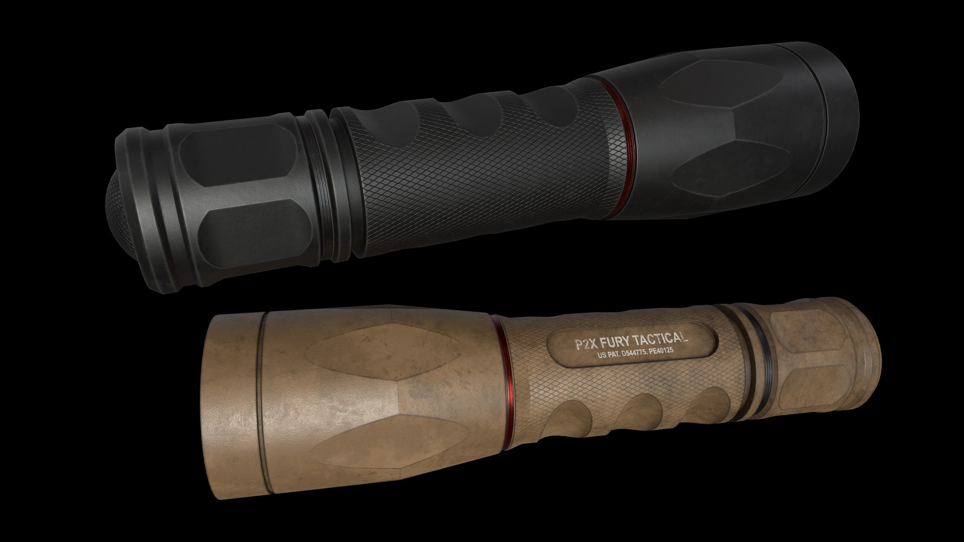 Flashlight P2X Fury Tactical 3D Model - TurboSquid 1806742