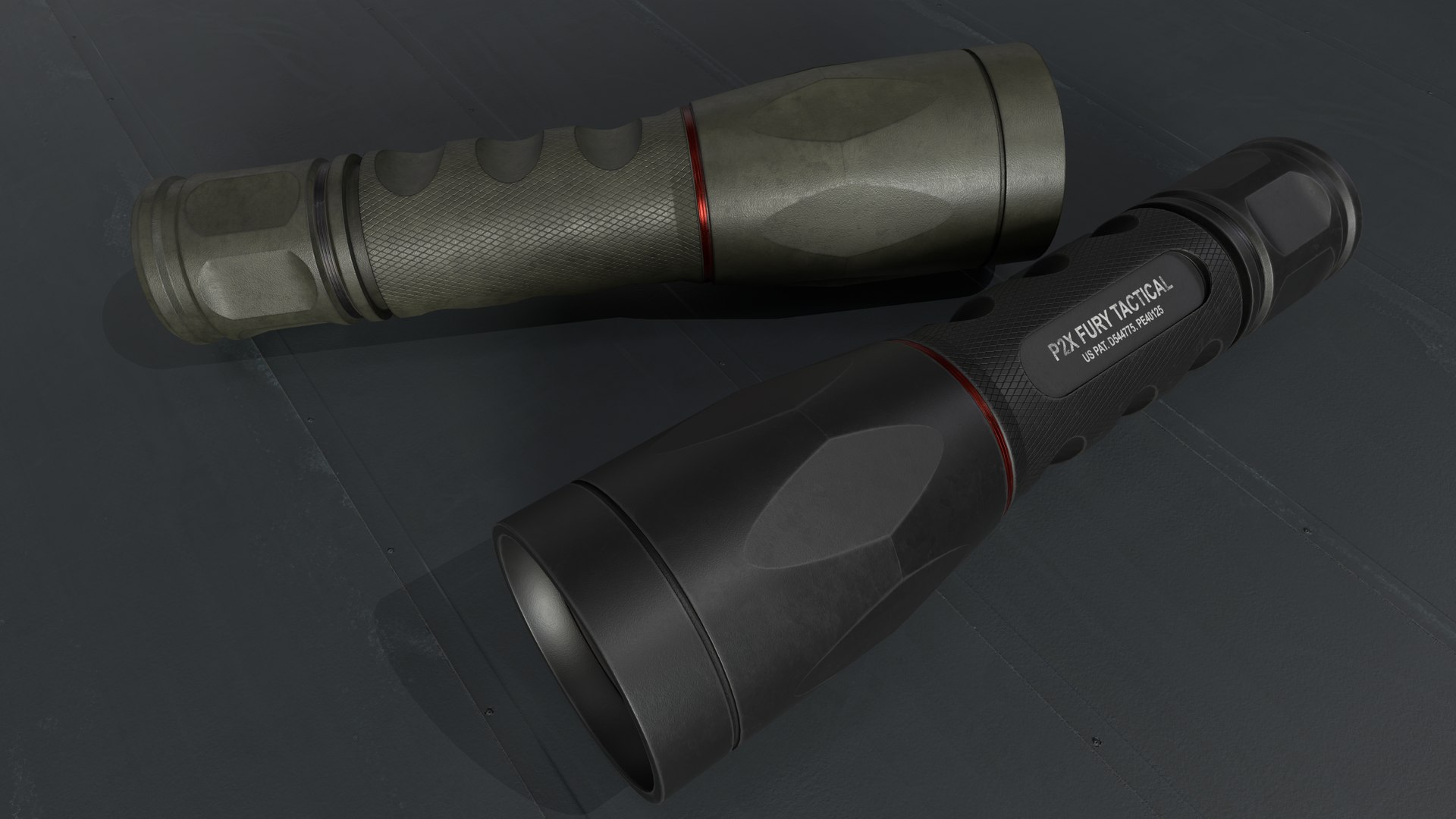 Flashlight P2X Fury Tactical 3D Model - TurboSquid 1806742